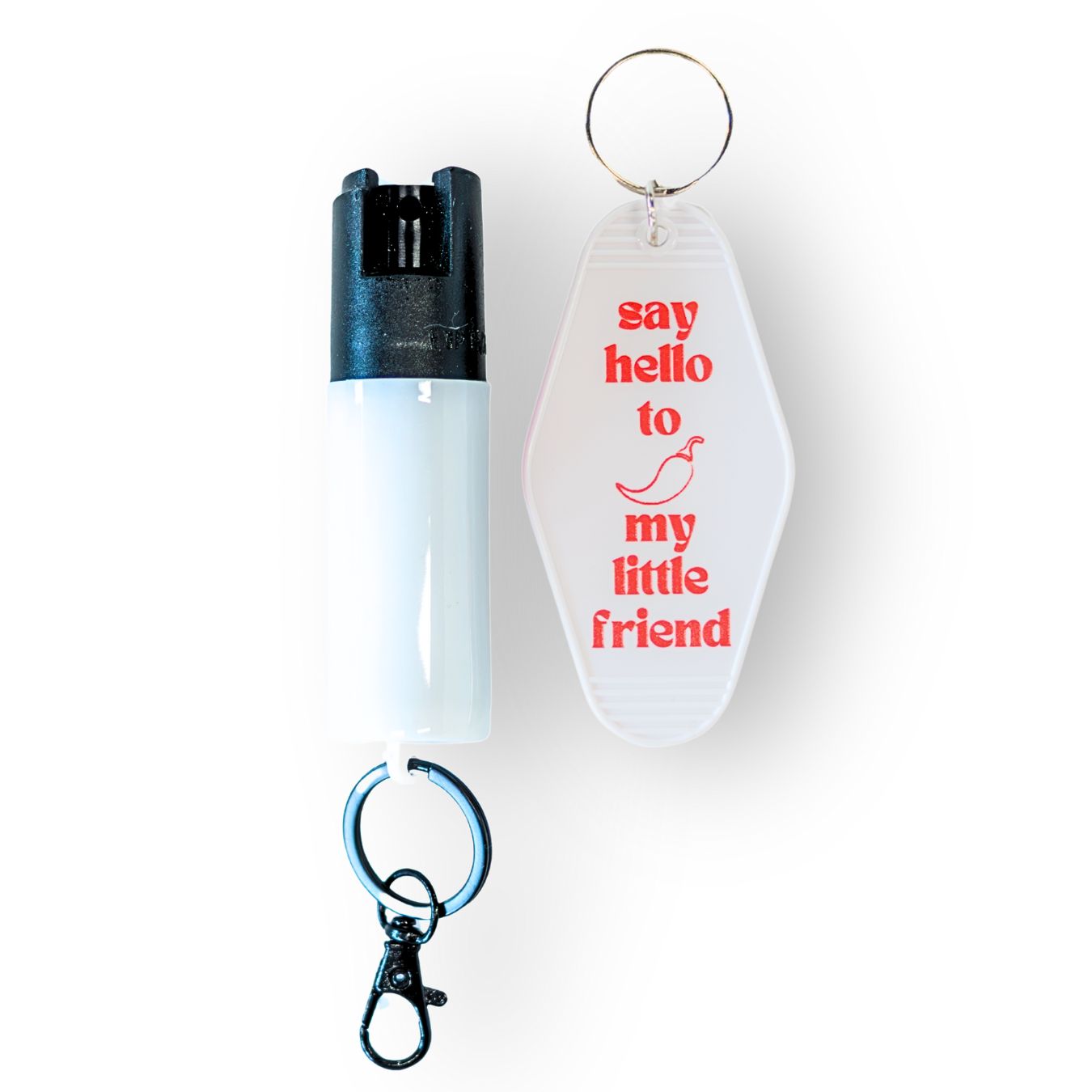 Motel Keychain + Pepper Spray Bundle - Safely Self Defense - Little Red General Store