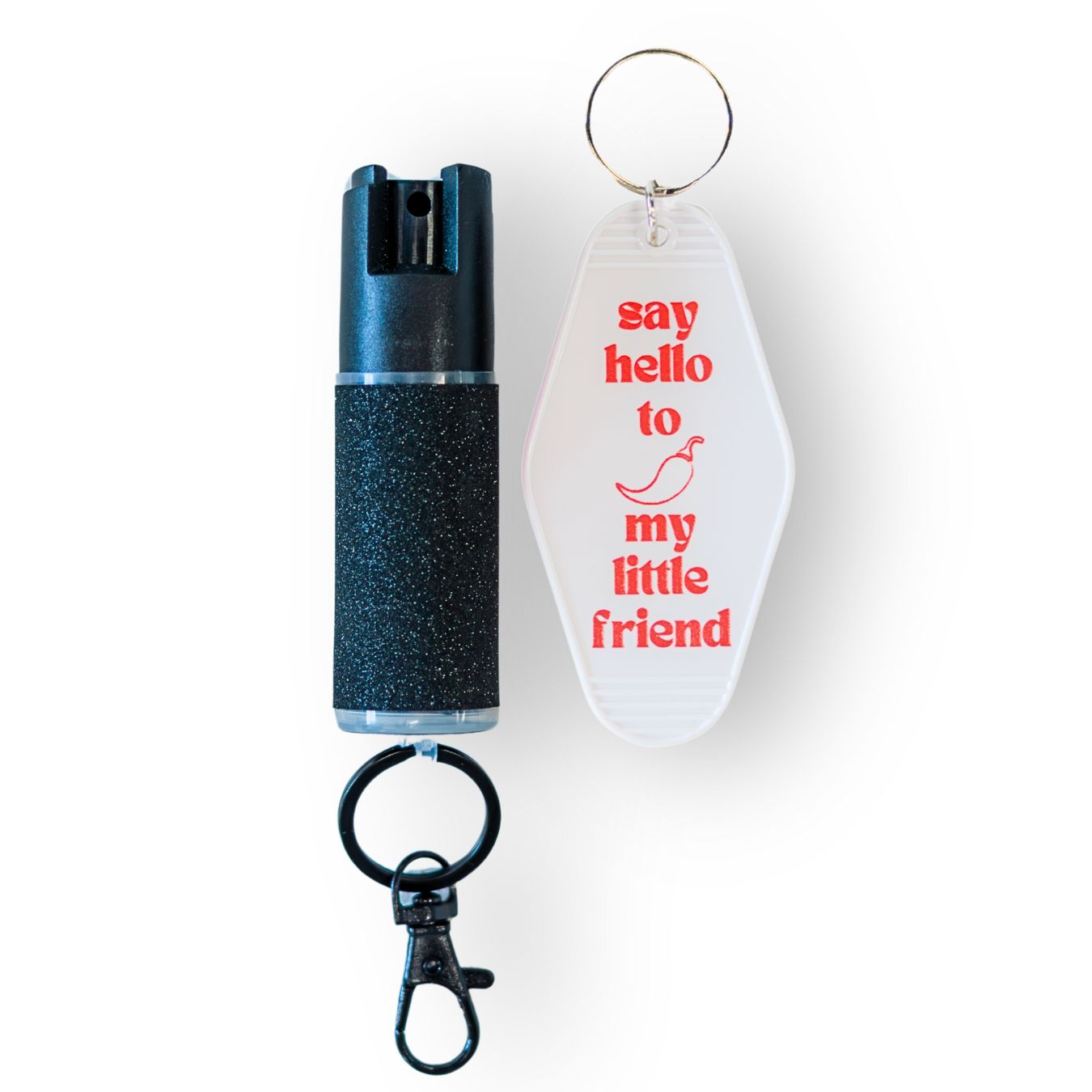 Motel Keychain + Pepper Spray Bundle - Safely Self Defense - Little Red General Store