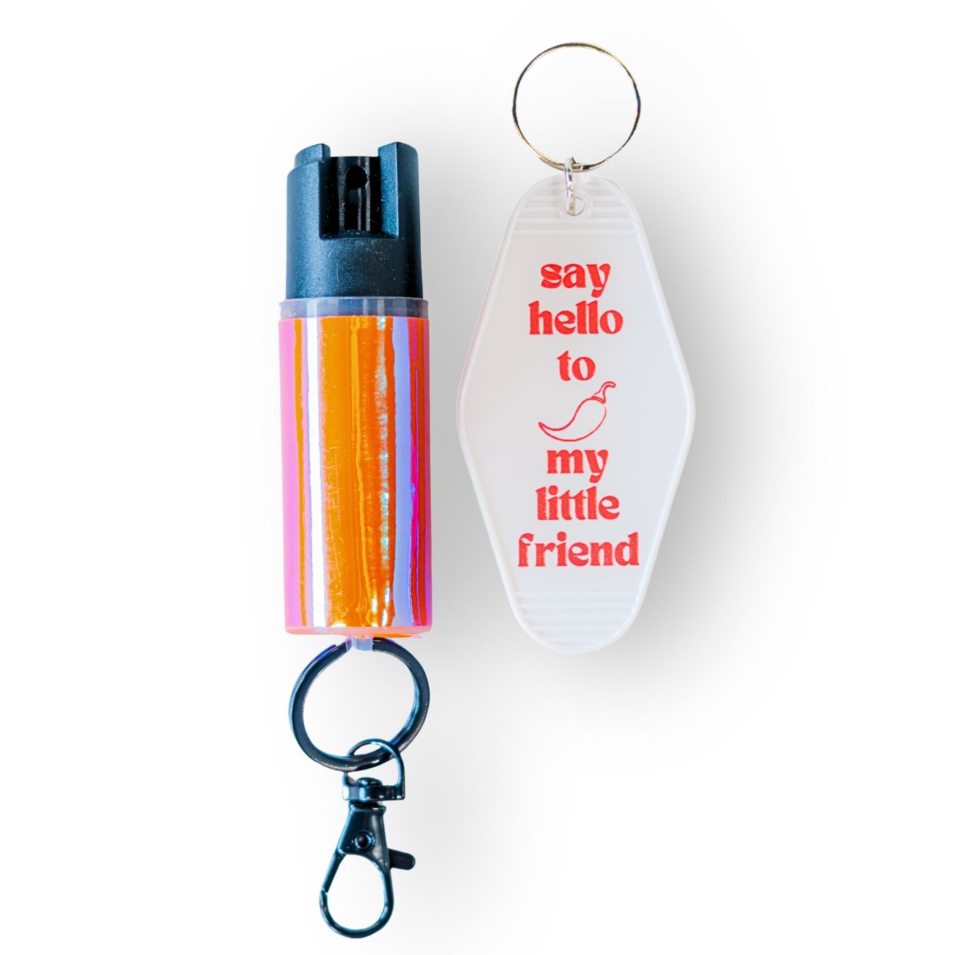 Motel Keychain + Pepper Spray Bundle - Safely Self Defense - Little Red General Store
