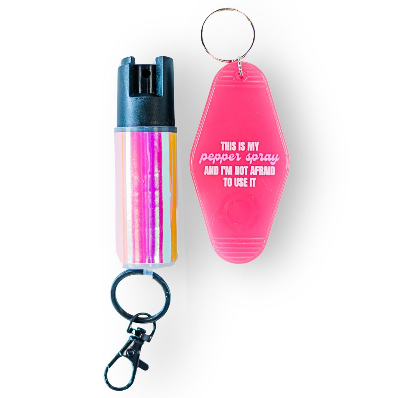 Motel Keychain + Pepper Spray Bundle - Safely Self Defense - Little Red General Store