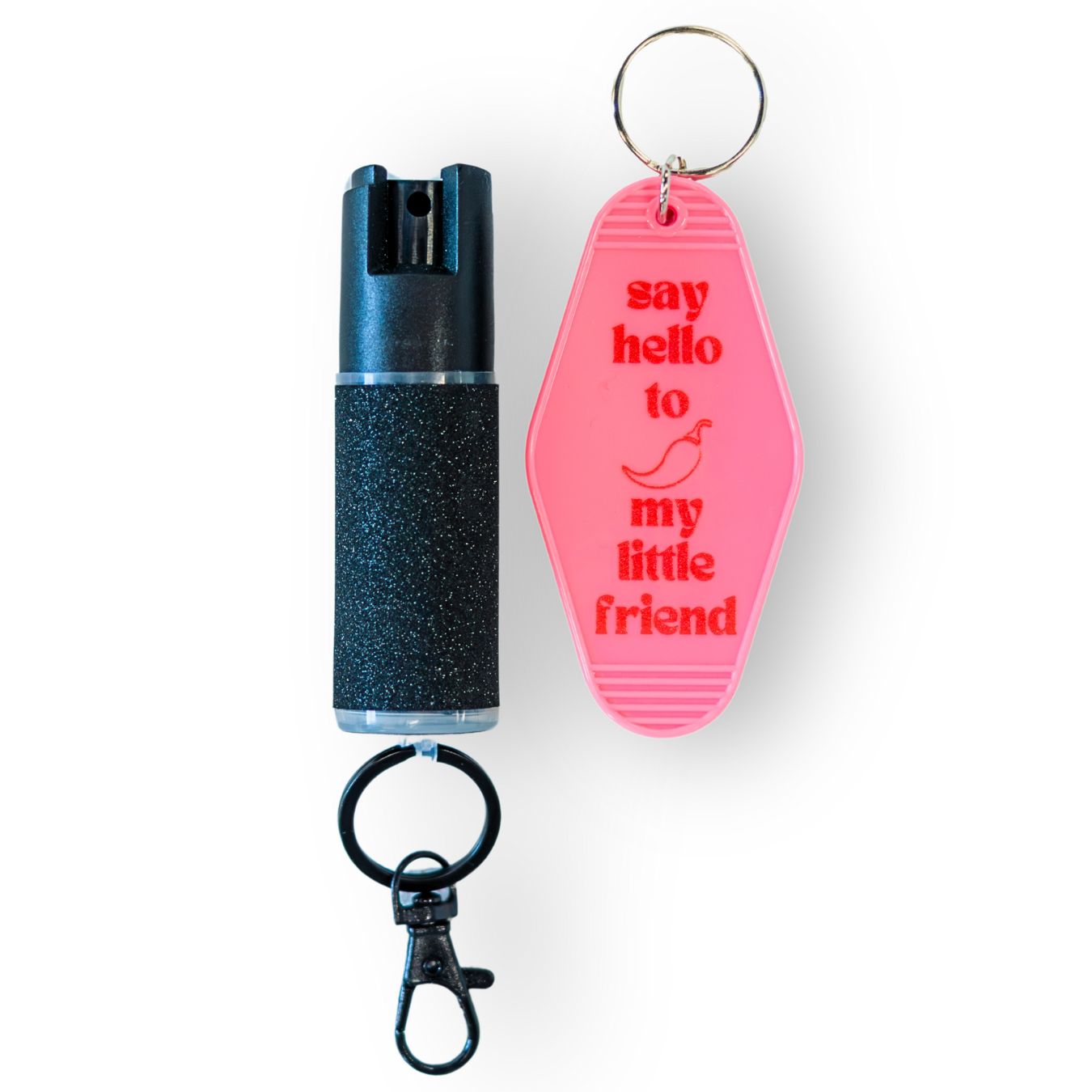 Motel Keychain + Pepper Spray Bundle - Safely Self Defense - Little Red General Store