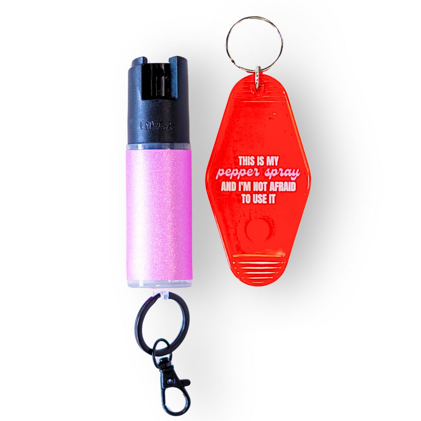 Motel Keychain + Pepper Spray Bundle - Safely Self Defense - Little Red General Store