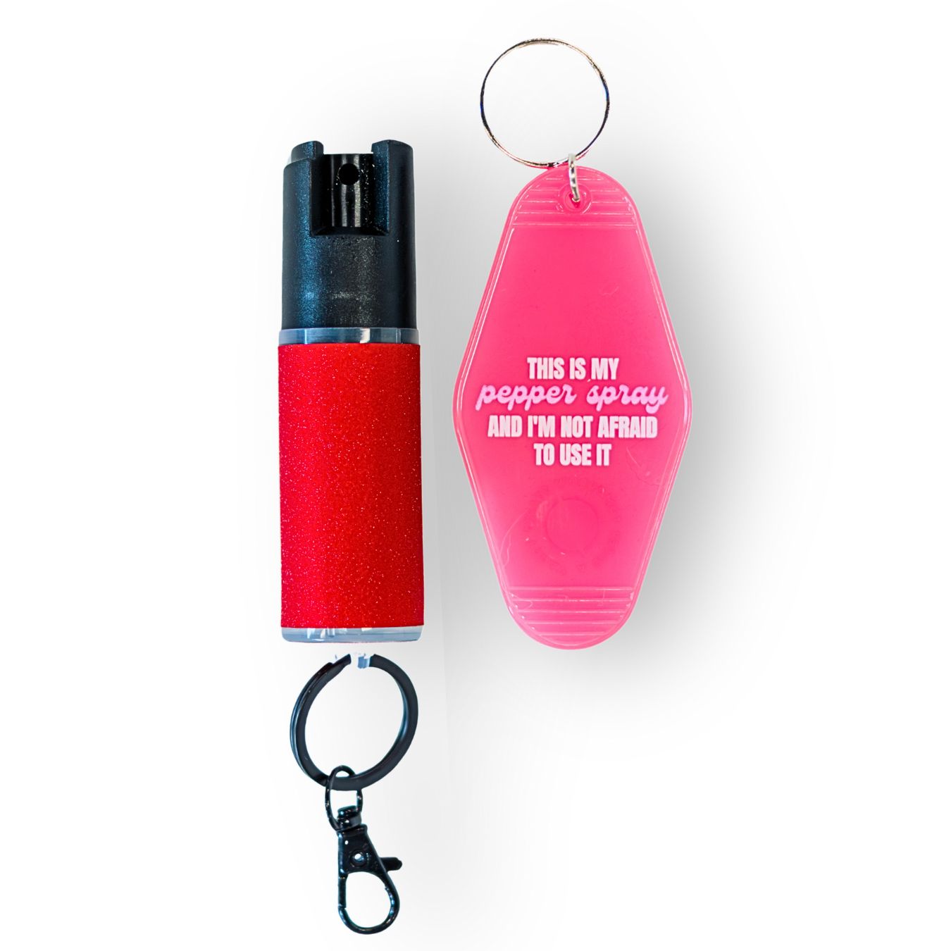 Motel Keychain + Pepper Spray Bundle - Safely Self Defense - Little Red General Store