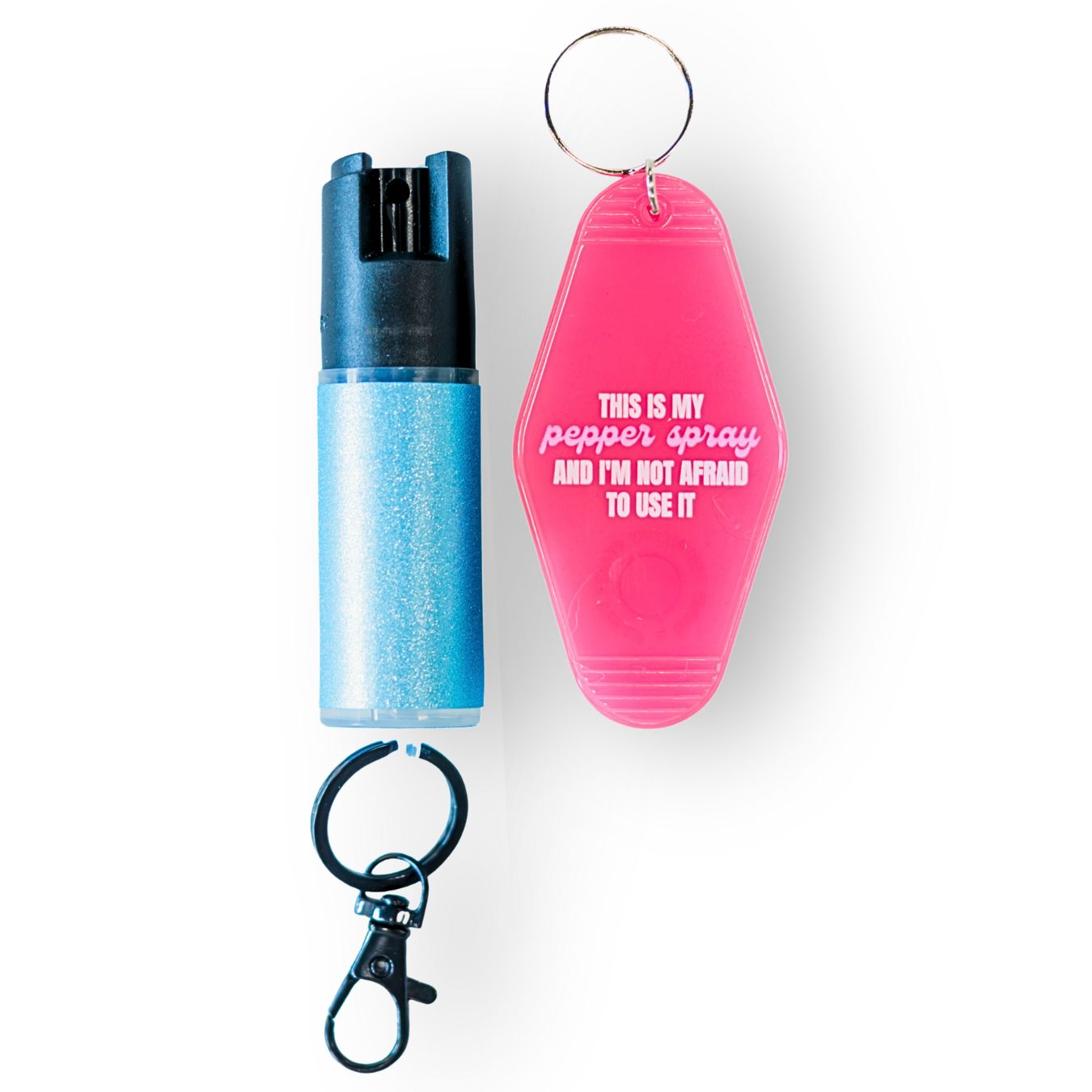 Motel Keychain + Pepper Spray Bundle - Safely Self Defense - Little Red General Store