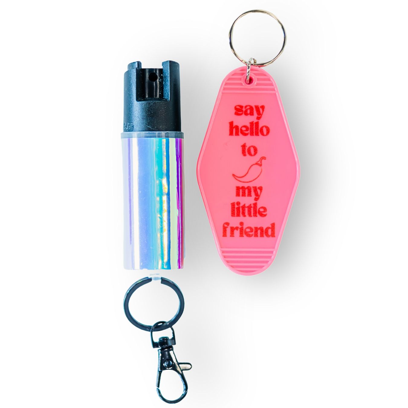 Motel Keychain + Pepper Spray Bundle - Safely Self Defense - Little Red General Store