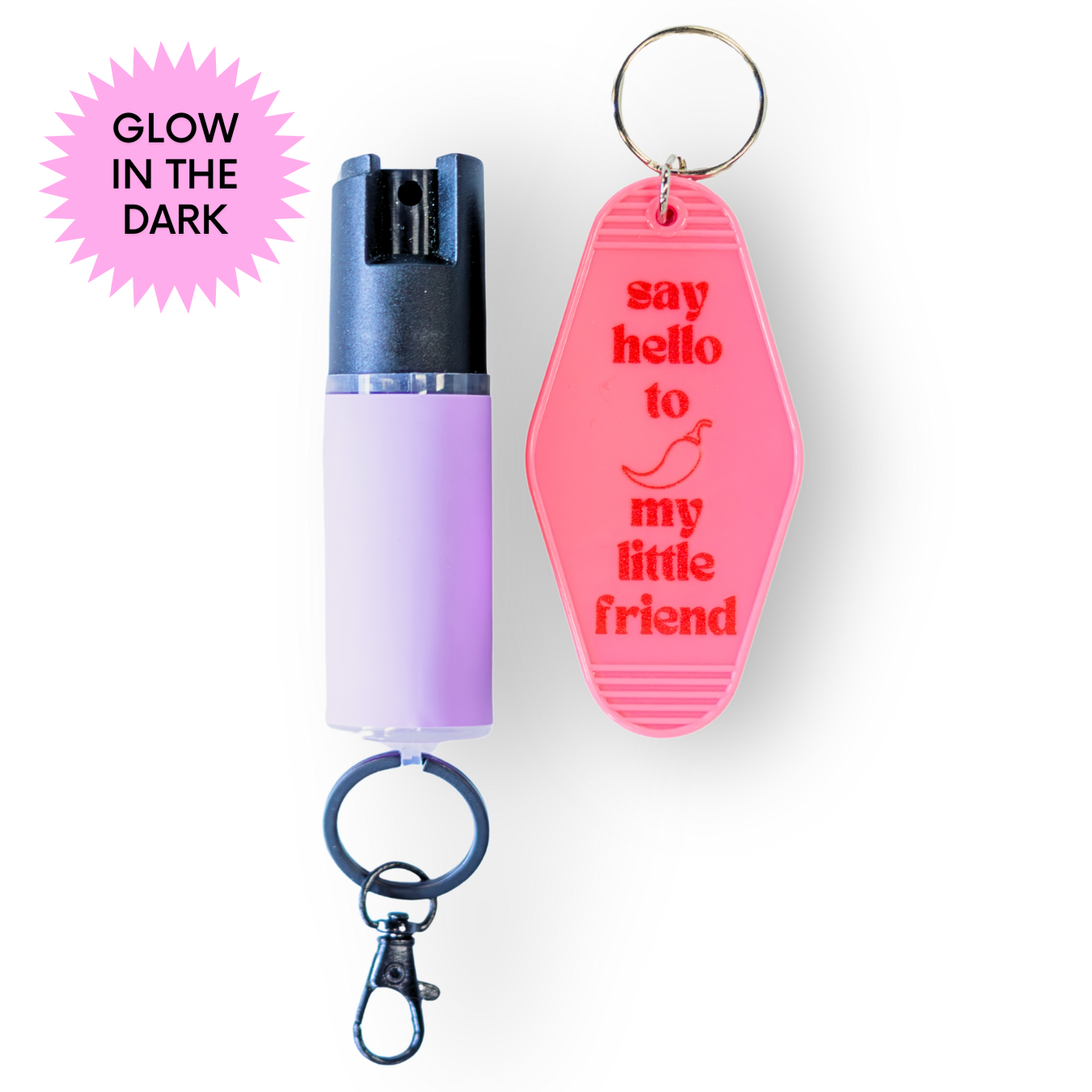 Motel Keychain + Pepper Spray Bundle - Safely Self Defense - Little Red General Store