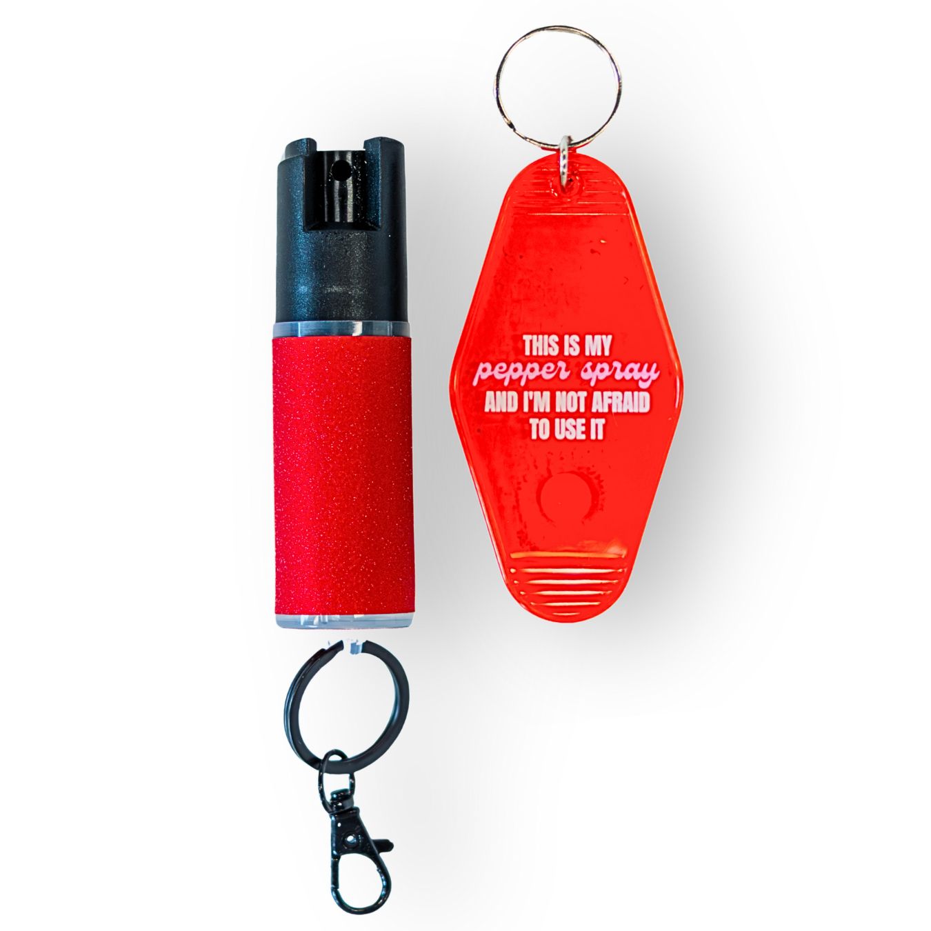 Motel Keychain + Pepper Spray Bundle - Safely Self Defense - Little Red General Store