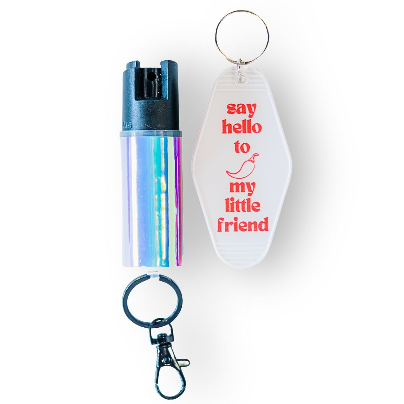 Motel Keychain + Pepper Spray Bundle - Safely Self Defense - Little Red General Store