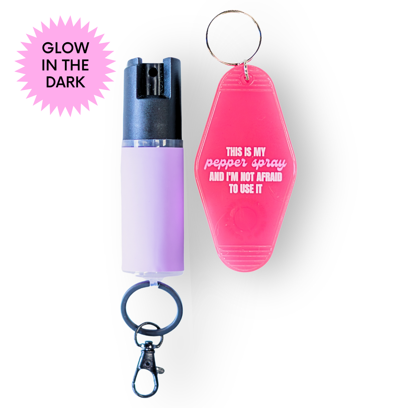 Motel Keychain + Pepper Spray Bundle - Safely Self Defense - Little Red General Store