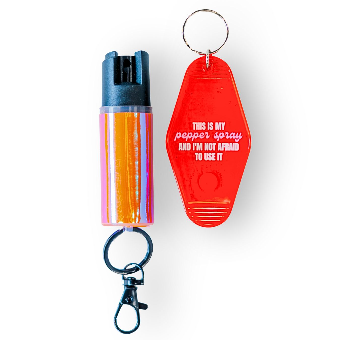Motel Keychain + Pepper Spray Bundle - Safely Self Defense - Little Red General Store