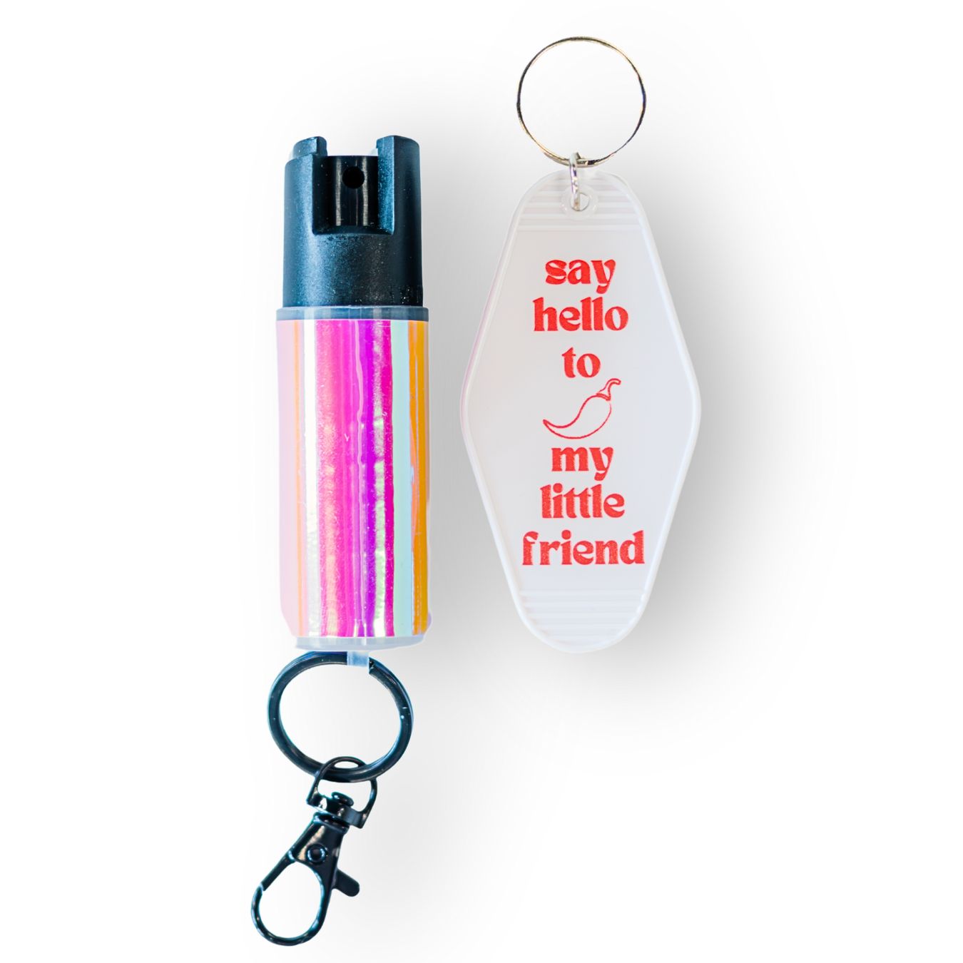 Motel Keychain + Pepper Spray Bundle - Safely Self Defense - Little Red General Store