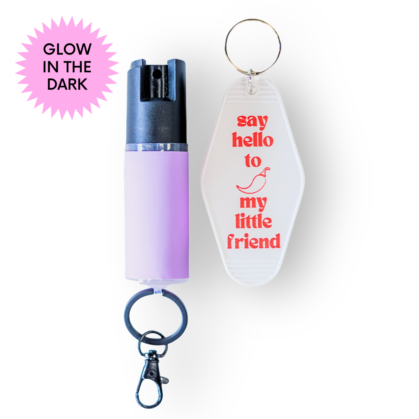 Motel Keychain + Pepper Spray Bundle - Safely Self Defense - Little Red General Store