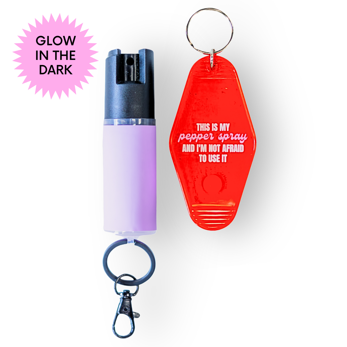 Motel Keychain + Pepper Spray Bundle - Safely Self Defense - Little Red General Store