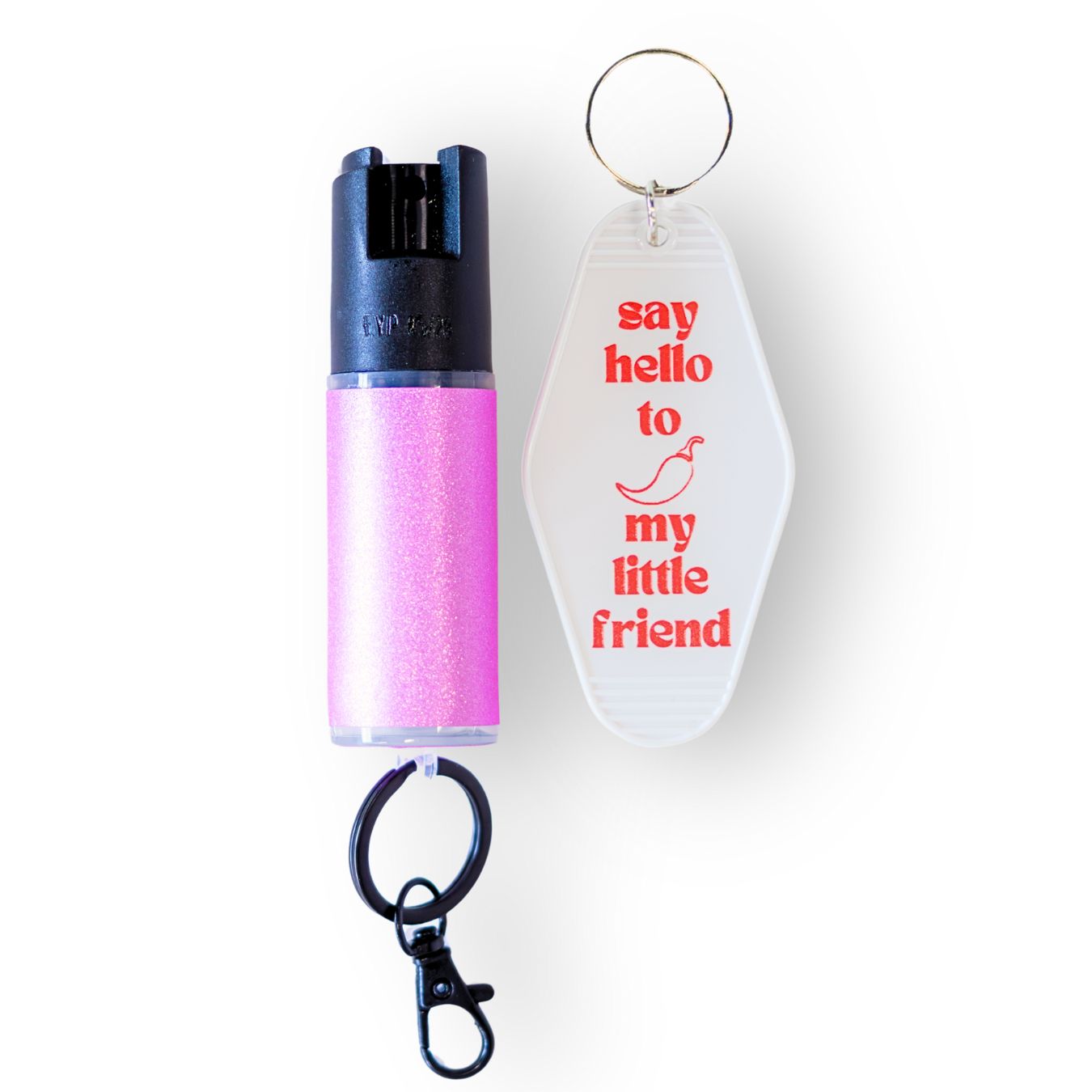 Motel Keychain + Pepper Spray Bundle - Safely Self Defense - Little Red General Store