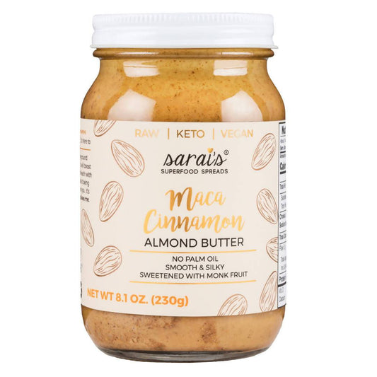 Sarai's Maca Cinnamon Almond Butter Jars - 24 jar x 12oz case