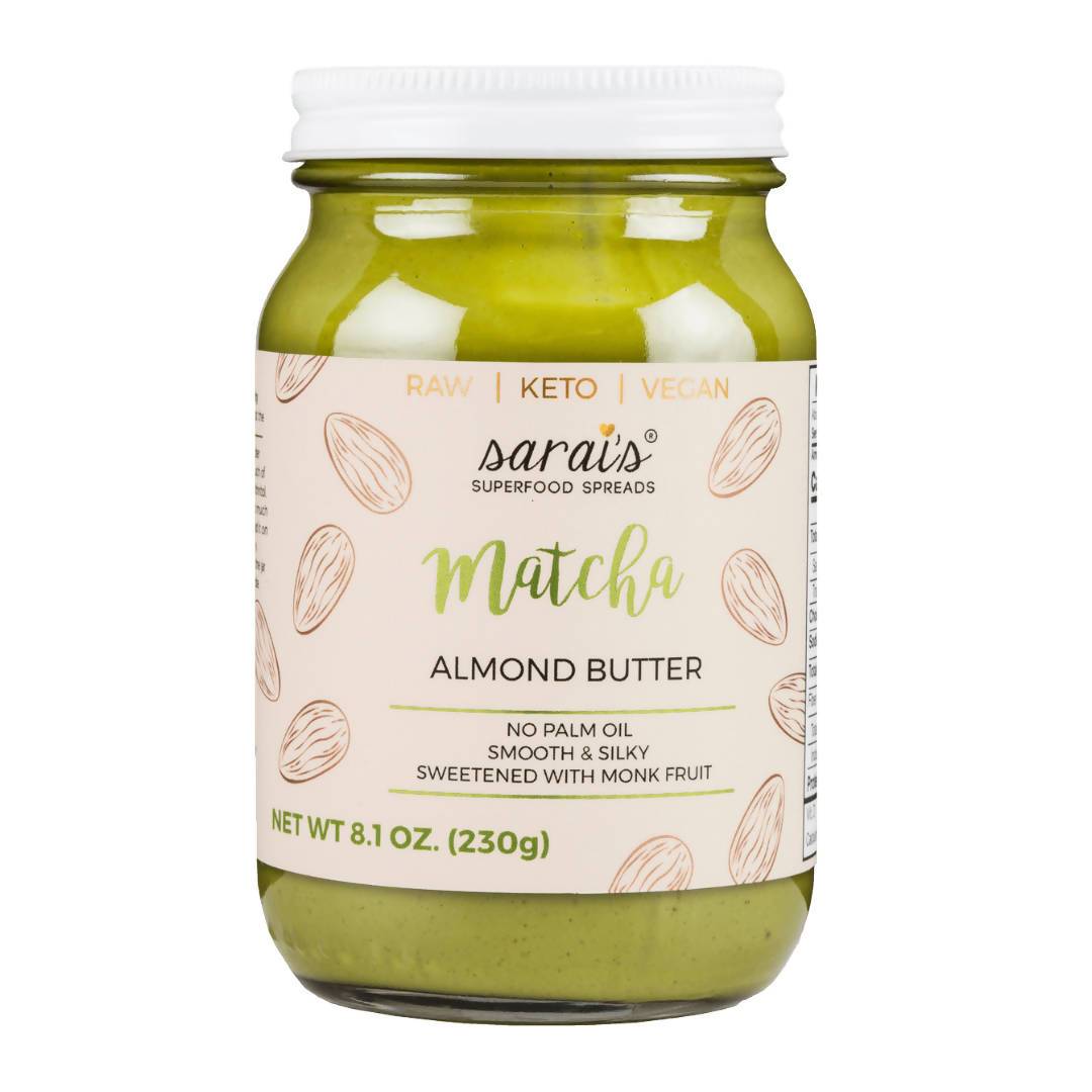 Sarai's Matcha Almond Butter Jar - 24 jars x 12oz case