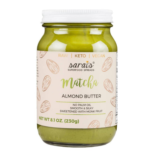 Sarai's Matcha Almond Butter Jar - 24 jars x 12oz case