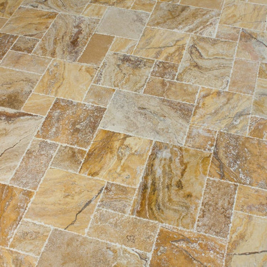 Scabos Antique Pattern Brushed, Chiseled, and Partially Filled - Full Truckload