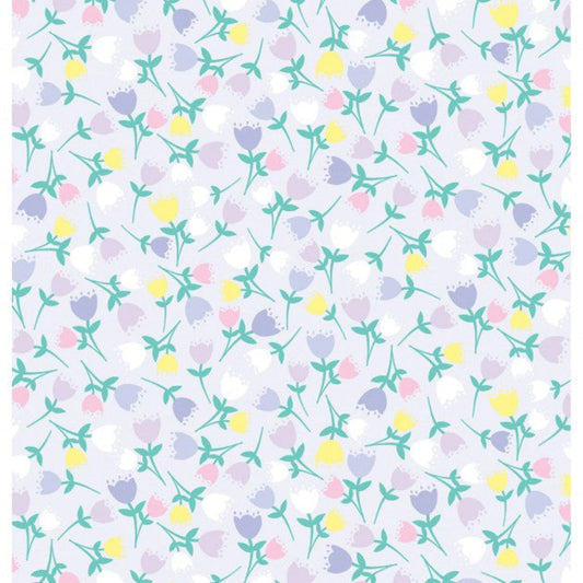 Benartex Love Bunny Tulips on Lilac Easter 100% Cotton Fabric - Seasonal Fabrics - Little Red General Store