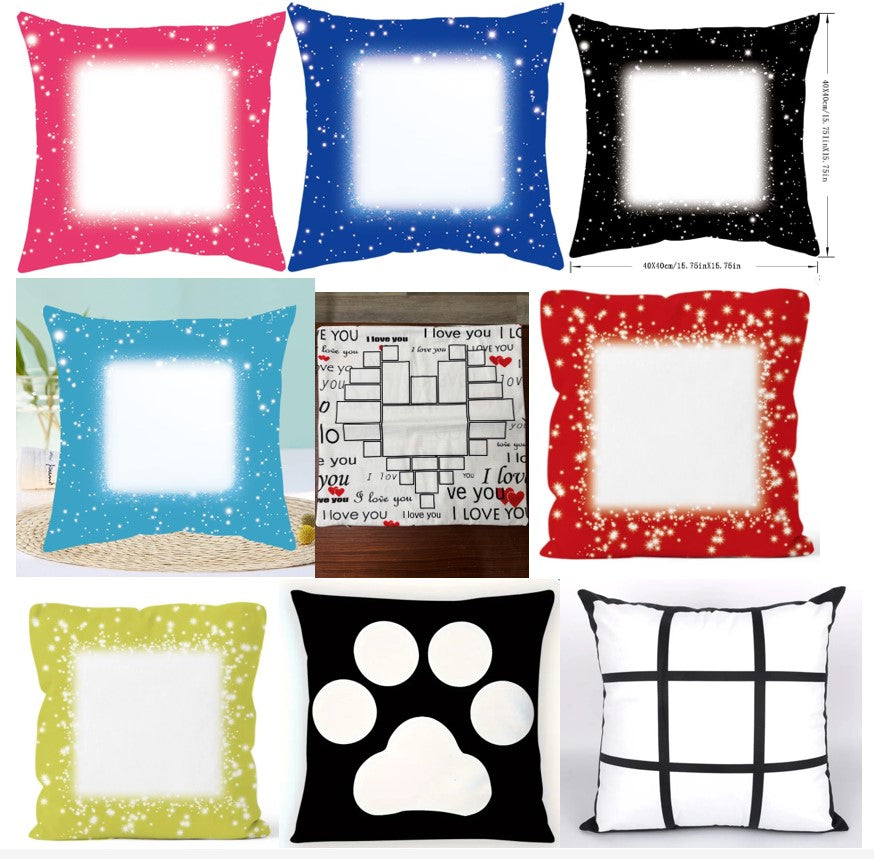Sublimation Blanks Pillowcase 16 x 16 - Seasonal Fabrics - Little Red General Store