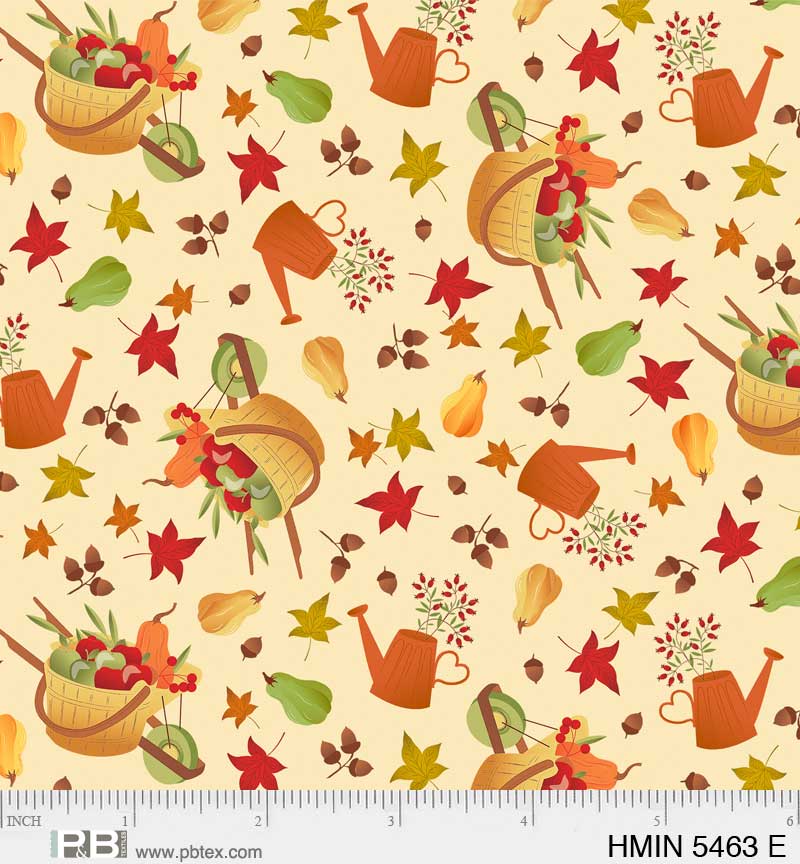 P&B Textiles Harvest Minis Apple Picking Toss Cream Thanksgiving - Seasonal Fabrics - Little Red General Store