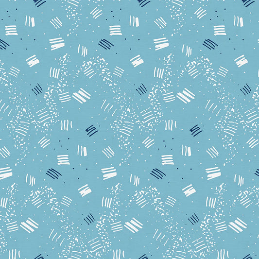 Paintbrush Studio Fabri - Quilt On Your Mark - Scritch - Blue Blender - Seasonal Fabrics - Little Red General Store