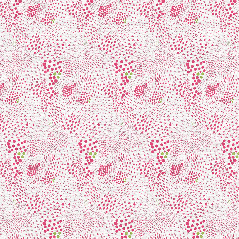 Paintbrush Studio Fabri - Quilt On Your Mark - Florals - White/Pink Blender - Seasonal Fabrics - Little Red General Store