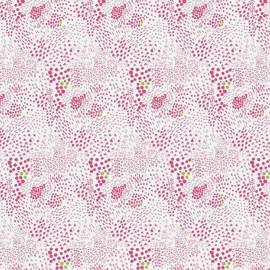 Paintbrush Studio Fabri - Quilt On Your Mark - Florals - White/Pink Blender - Seasonal Fabrics - Little Red General Store