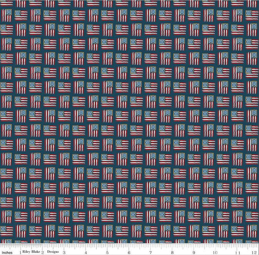 Riley Blake Red White and True Blue Collection Sparkle Glitter By the Yard Patriotic - Seasonal Fabrics - Little Red General Store