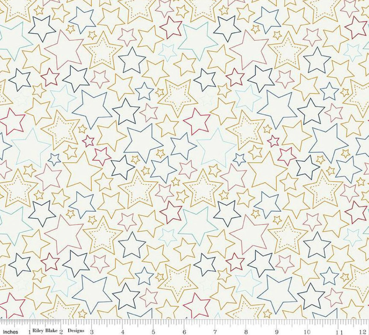 Riley Blake Red White and True Blue Collection Sparkle Glitter By the Yard Patriotic - Seasonal Fabrics - Little Red General Store