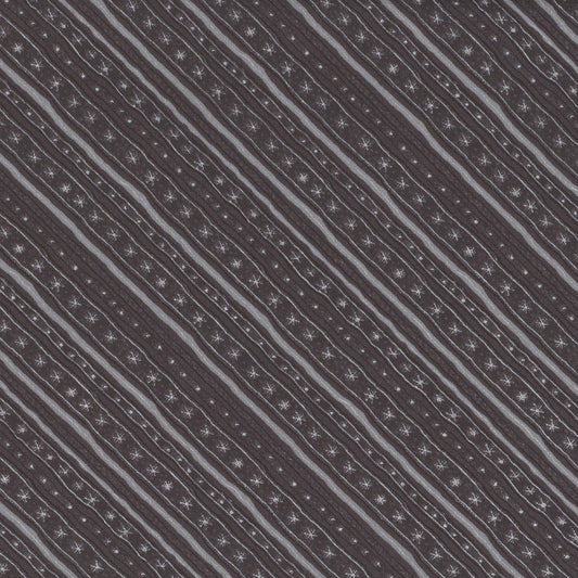 44 x 36 Baby It's Gnomes Out Diagonal Stripe Black Wilmington Prints 100% Cotton Christmas - Seasonal Fabrics - Little Red General Store