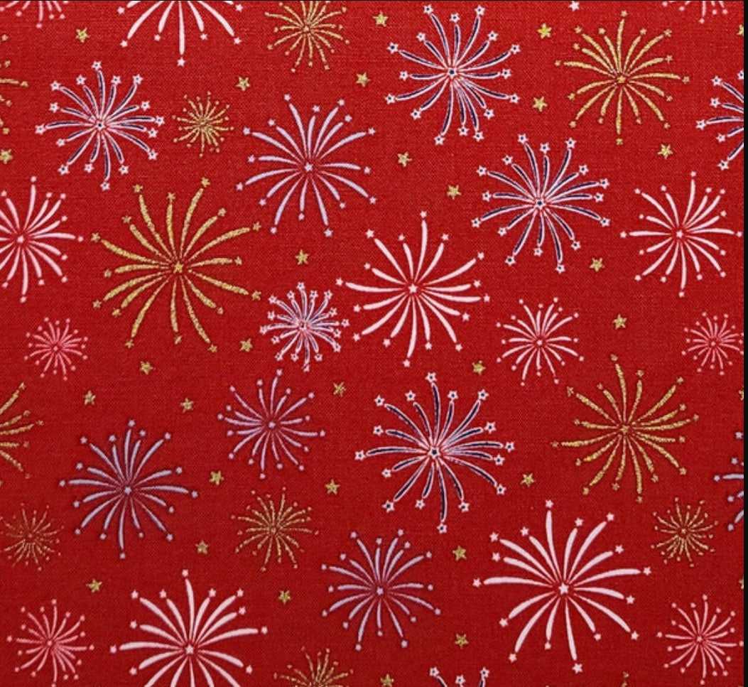 Riley Blake Red White and True Blue Collection Sparkle Glitter By the Yard Patriotic - Seasonal Fabrics - Little Red General Store