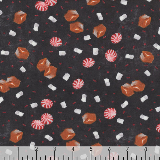 45 x 36 Christmas Wilmington Prints Peppermints Caramels Marshmallows 100% Cotton Fabric - Seasonal Fabrics - Little Red General Store