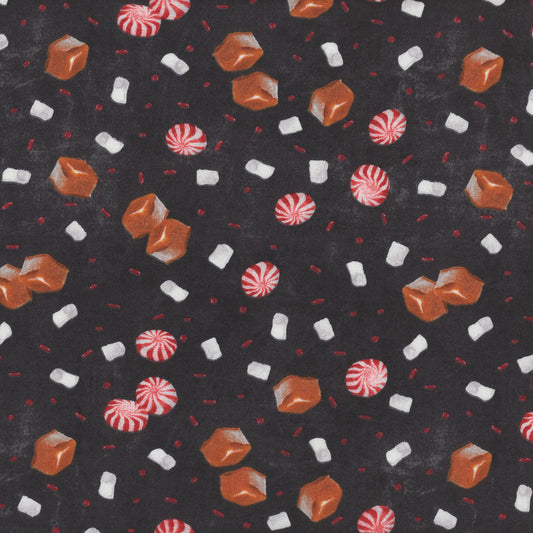 45 x 36 Christmas Wilmington Prints Peppermints Caramels Marshmallows 100% Cotton Fabric - Seasonal Fabrics - Little Red General Store
