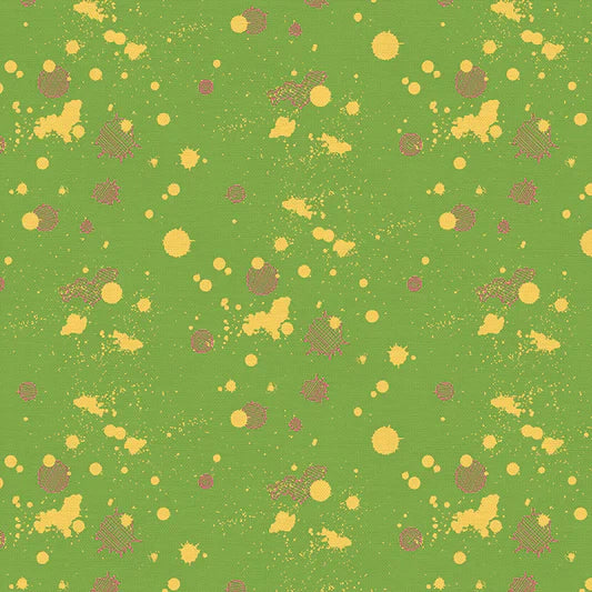 Paintbrush Studio Fabri - Quilt On Your Mark - Ink Splats - Olive Blender - Seasonal Fabrics - Little Red General Store