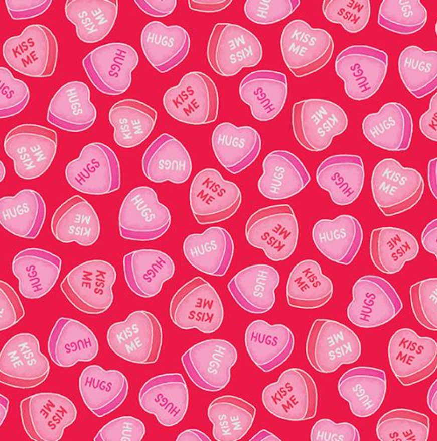 Benartex Hugs and Kisses Collection Price Per Yard 100% Cotton Valentine - Seasonal Fabrics - Little Red General Store