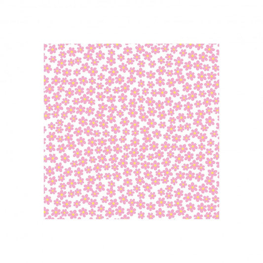 Benartex Love Bunny Tossed Pink Daisies Easter 100% Cotton Fabric - Seasonal Fabrics - Little Red General Store