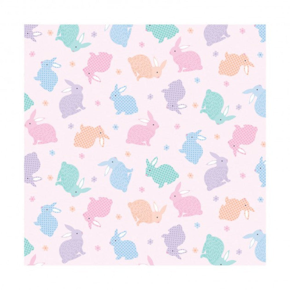 Benartex Love Bunny Tossed Bunnies on Pink Easter - Seasonal Fabrics - Little Red General Store