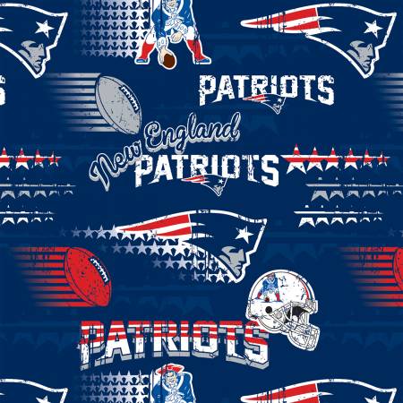 NFL Football New England Patriots Cotton Print 60 Inch - Seasonal Fabrics - Little Red General Store