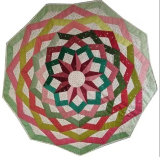 EZ Pattern Preprinted Interfacing 36 Inch Celestial Seasons Table Topper Tree Skirt - Seasonal Fabrics - Little Red General Store