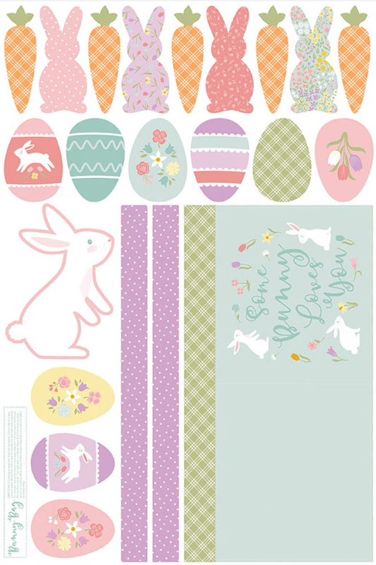 Riley Blake Bunny Trail Home Décor Some Bunny Loves You Bag Banner Panel Easter - Seasonal Fabrics - Little Red General Store