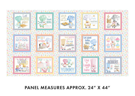 24" X 44 Gnome Baking Boxes Benartex 100% Cotton Easter - Seasonal Fabrics - Little Red General Store