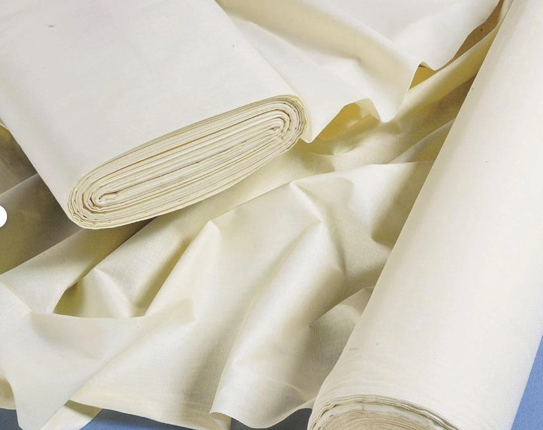 110 Inch wide Poly/Cotton Sheeting Natural Unbleached Fabric Extra Wide By the Yard - Seasonal Fabrics - Little Red General Store