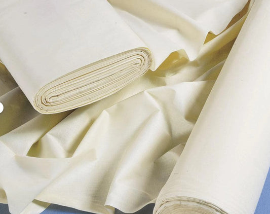 110 Inch wide Poly/Cotton Sheeting Natural Unbleached Fabric Extra Wide By the Yard - Seasonal Fabrics - Little Red General Store