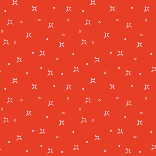 44 x 36 Stars and Dots Red Maywood Studio 100% Cotton All Over Print - Seasonal Fabrics - Little Red General Store