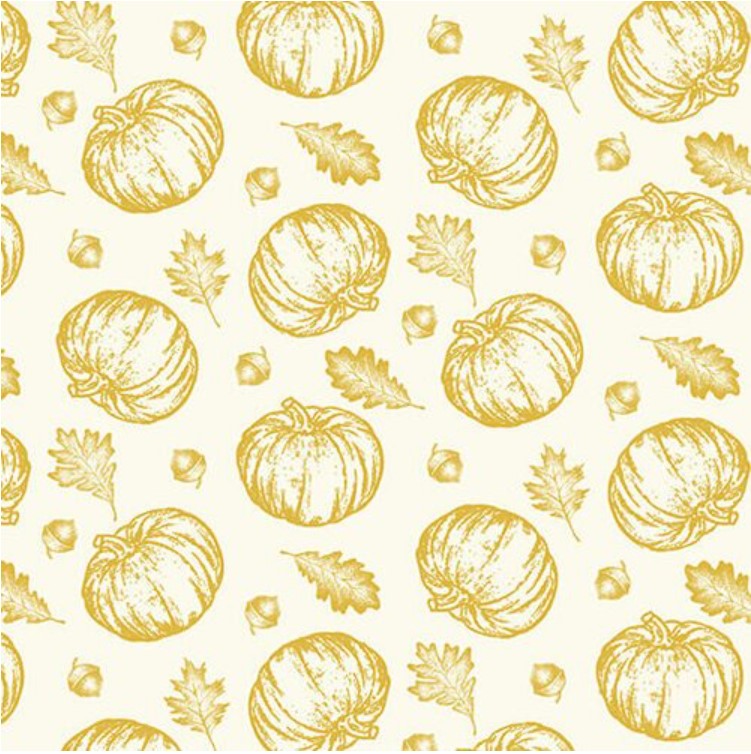 44 x 36 Simply Gold Metallic Pumpkins Studio E 100% Cotton Fabric Thanksgiving - Seasonal Fabrics - Little Red General Store
