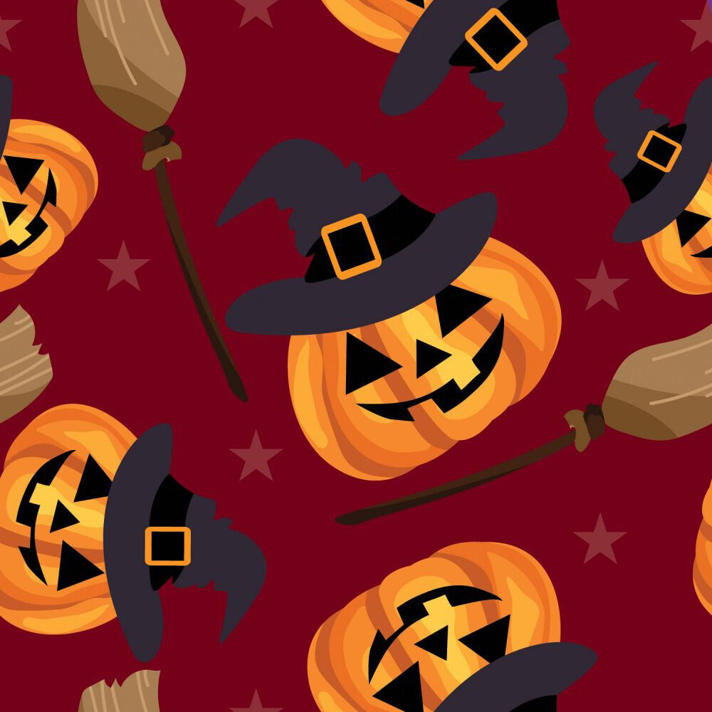 Halloween Pumpkins 100% Cotton 1 yard Precut Fabric Bundles, 4 pieces - Seasonal Fabrics - Little Red General Store