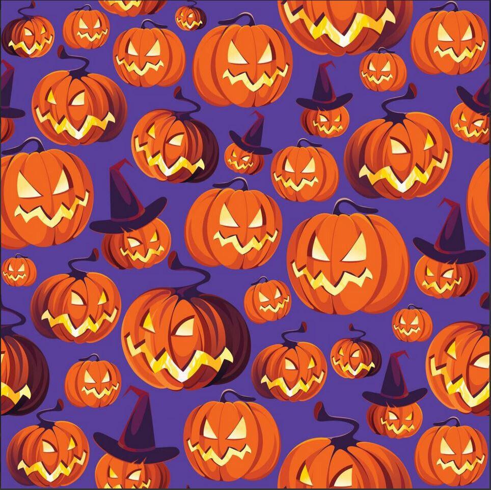 Halloween Pumpkins 100% Cotton 1 yard Precut Fabric Bundles, 4 pieces - Seasonal Fabrics - Little Red General Store