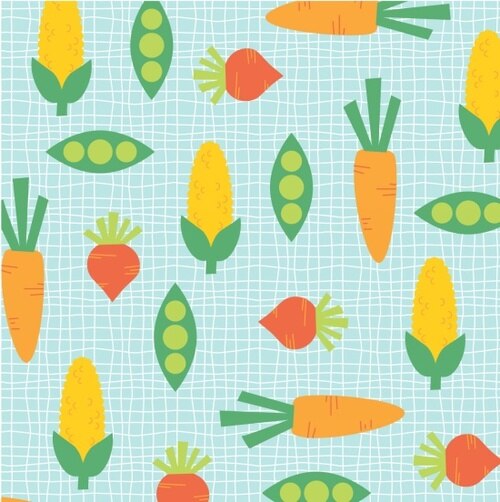 Studio E Funny Farm Carrots on Blue Easter - Seasonal Fabrics - Little Red General Store