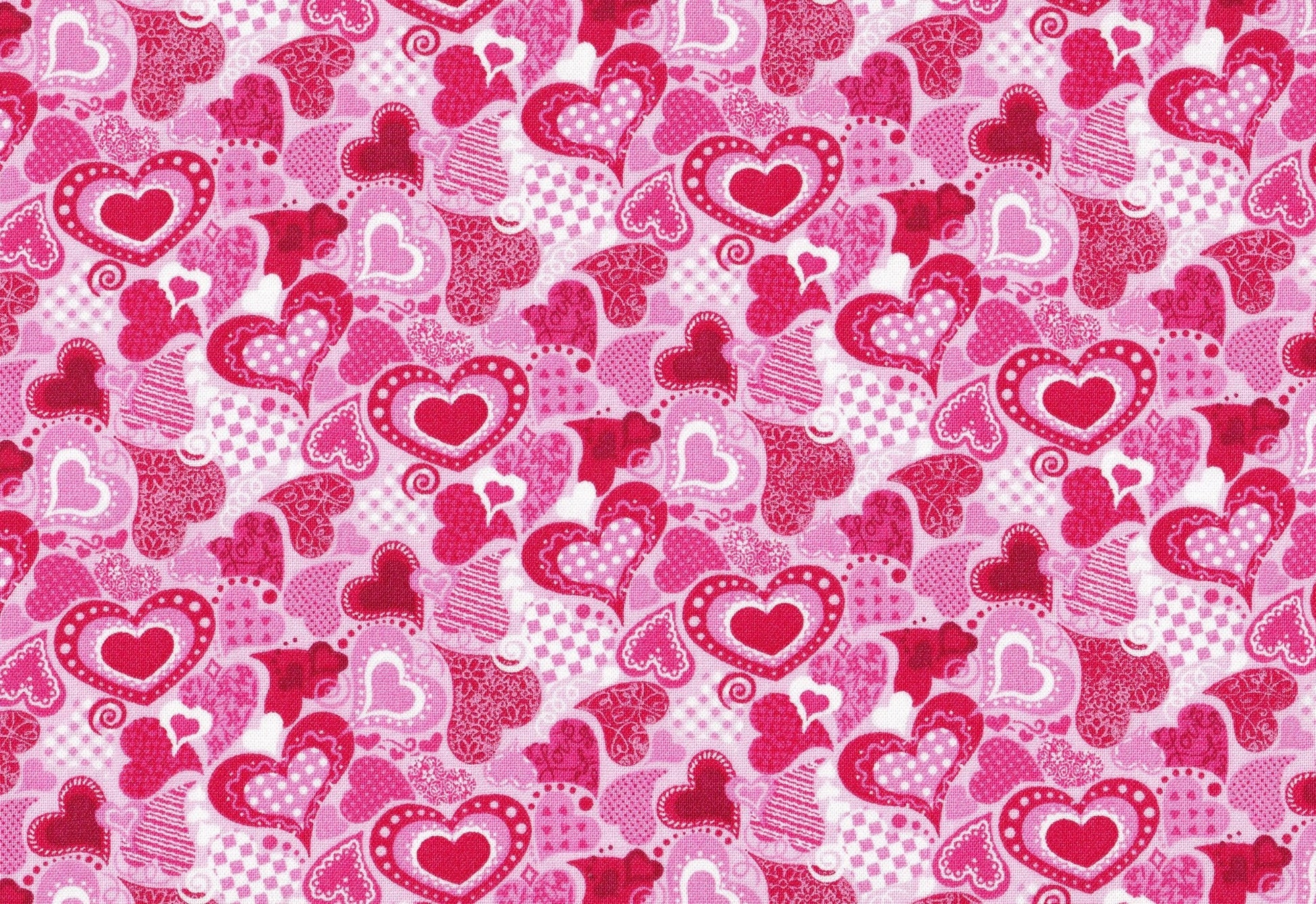 Hi Fashion Fabrics Valentine Hearts Cookies Swirls - Seasonal Fabrics - Little Red General Store